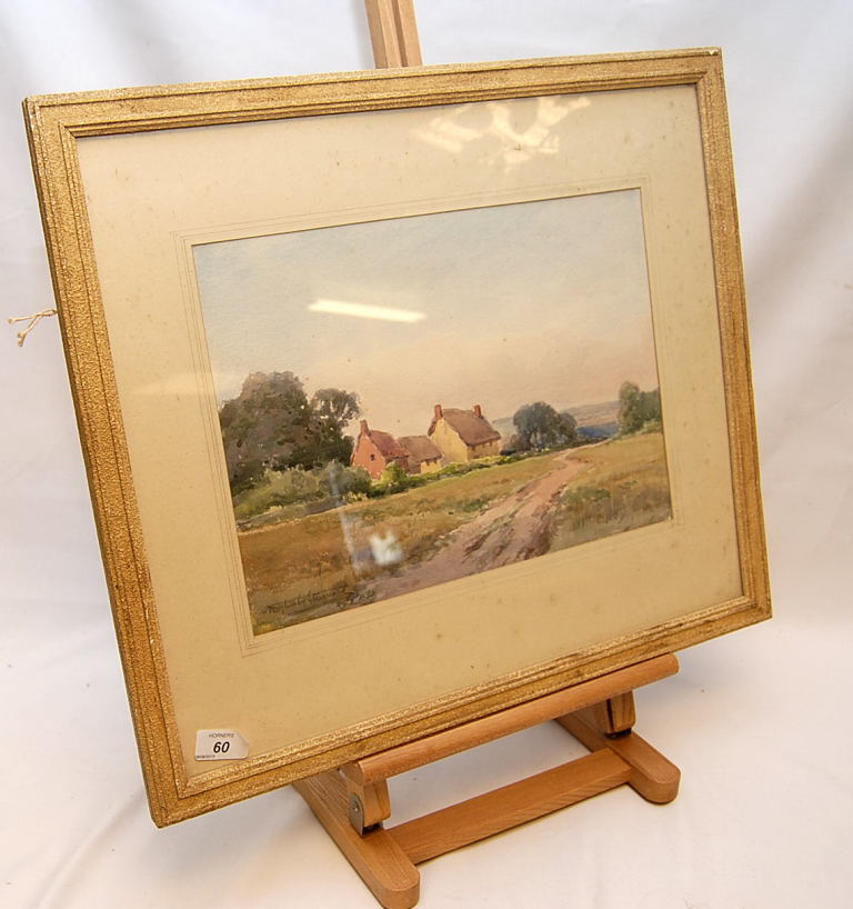 WATERCOLOUR COTTAGE SCENE BEARING SIGNAT - Image 4 of 7