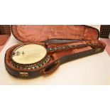 "THE WINDSOR" TENOR BANJO IN FITTED CASE
