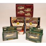 TWO CORGI GOLD PLATED MODELS, E-TYPE JAGUAR, 02802 AND JAGUAR XK120 (720996),