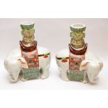 PAIR OF ORIENTAL ELEPHANT VASES,