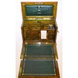 AN EDWARDIAN STATIONERY BOX  - 27.5cm.