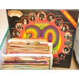 A COLLECTION OF (59) 45 SINGLES FROM 1950S AND 1960S AND 26 LPS, INCLUDING ELVIS, THE HOLLIES,