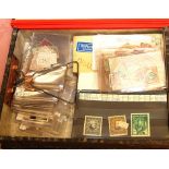 FILE BOX OF VARIOUS ON STOCKCARDS AND IN PACKETS, SURINAM, NIGERIA, MONACO, ETC.