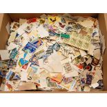 BOX OF ALL WORLD LOOSE STAMPS, THEMATICS, GB COMMEMS, USA, FOREIGN ETC.