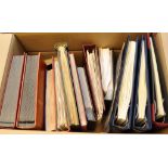 BOX OF VARIOUS IN THIRTEEN ALBUMS INCLUDING WESTMINSTER "STARS OF STAGE AND SCREEN" COLLECTION, GB,