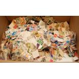 LARGE BOX WITH A VAST ALL WORLD LOOSE ACCUMULATION MAINLY OFF PAPER