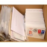 BOX WITH COVERS AND CARDS, FRANCE FDC,