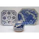 CHINESE BLUE AND WHITE TEAPOT.....