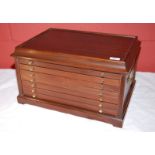 COIN COLLECTORS CABINET IN MAHOGANY