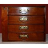 VINTAGE WALNUT FOUR DRAW MINIATURE CABINET