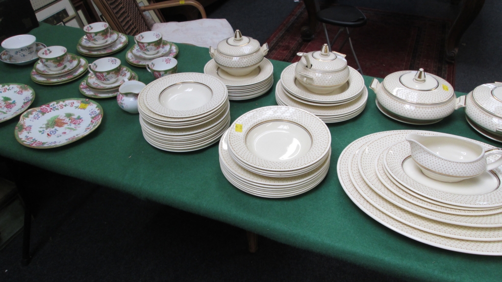 A Woods Chandos dinner service, comfortably an eight place setting with additions, and a Royal