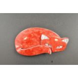 A Lea Stein cat brooch, mark to back - L9.5cm CONDITION REPORT: good condition
