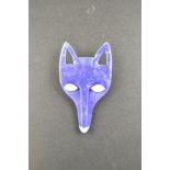 A Lea Stein fox head brooch, mark to back - H6.8cm CONDITION REPORT: good condition