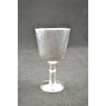 An Elizabeth II Silver Jubilee hammered silver goblet with bead work to stem, London 1977,