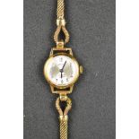 A Rotary 9ct gold 21 Jewels ladies' wristwatch on snake chain style bracelet strap - approx gross