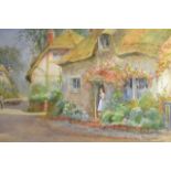 Late 19th/early 20th century English School - Berkshire Cottage Home - 25x35cm watercolour mounted