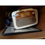 Pye walnut cased radio and a assortment of bygones