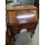 Good quality Reproduction Ladies writing bureau with fitted interior and brass drop handles, all