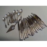 Collection of Sheffield silver plated cutlery inc. Knives, Forks, Spoons and a cake server