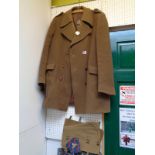 WWII Army green jacket with Gaiters, Royal Artillery Badge and Dog tags for RJ Kirby 22941504