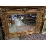 Large Ornate Gilt framed wall mirror with bevel edge