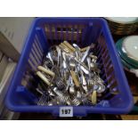 Box of assorted Silverplated Flatware e