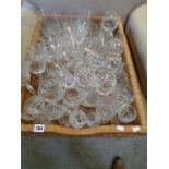 Sets of assorted Edinburgh and other Cut Crystal drinking glasses