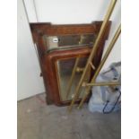 Oak 1920s Mirror and a Inlaid Overmantel mirror