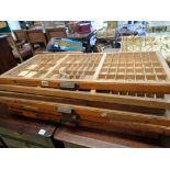 Seven assorted Vintage Printers Trays