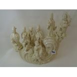 Chinese Blanc De Chine figurine of the 8 Immortals from Mythology with applied mark