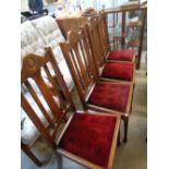 Set of 4 Oak 1920s Dining chairs with drop in seats