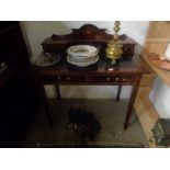 Edwardian Mahogany inlaid Ladies writing desk with walnut inlay