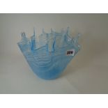 Pauly & Co of Italy Blue Swirl glass vase