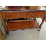 Good Quality Art Deco Walnut buffet with carved back and ball and claw feet