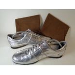 Pr. Of Gucci Silver Mens Shoes