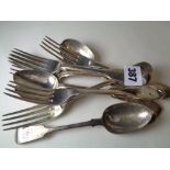 Collection of 19thC and later Silver Flatware 664g total weight