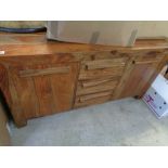 Modern Asian Hardwood sideboard of cupboards and drawers