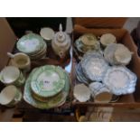 Klondike transfer printed teaset and various Edwardian tea ware