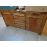 Modern Hardwood sideboard with drawers and cupboard