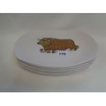 Set of 6 Beefeater English Ironstone Pottery Ltd meat plates