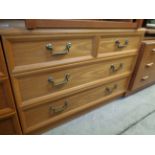 G Plan Dressing chest of 2 over 2 drawers with brass drop handles