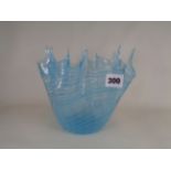 Pauly & Co of Venice Blue swirl vase with paper label 16777