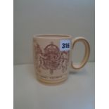 Grays Pottery 1937 Queen Elizabeth & King George VI 1937 Coronation Tankard