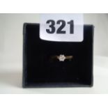 18ct Gold Ladies Diamond claw set Solitaire Claw set ring