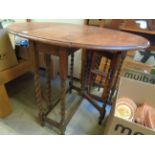 Oak 1920s Oval Gateleg table