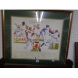 Framed print 'World Cup Captains by Gary Keane'