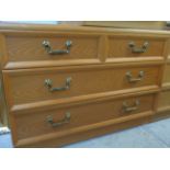 G Plan Chest of 2 over 2 drawers with brass drop handles