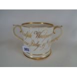 Ralph Wedgwood Born July 19th 1798 Two handled Loving cup with hand painted castle scene