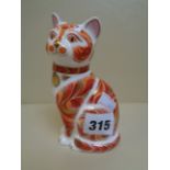 Royal Crown Derby Jock VI of Chartwell cat paperweight