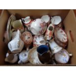 Box of assorted ceramics inc. Aynsley, Wedgwood etc.